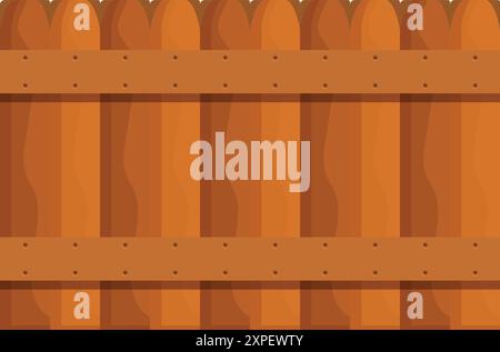 Clôture en bois séparant assurant la sécurité et la confidentialité Illustration de Vecteur