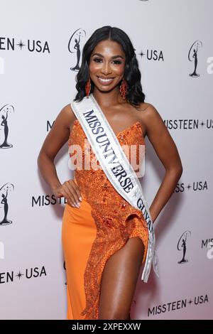 Los Angeles, États-Unis. 04 août 2024. Ariana Blaize, Miss Universe Guyana, assiste au 73e concours annuel Miss USA au Peacock Theater le 4 août 2024 à Los Angeles, Californie. Photo : Crash/imageSPACE crédit : Imagespace/Alamy Live News Banque D'Images