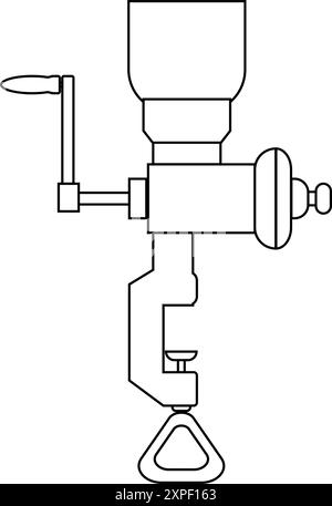 Conception d'illustration d'icône de hachoir à viande manuel Illustration de Vecteur