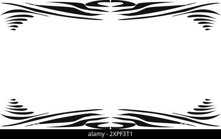 Arrière-plan de l'illustration abstraite avec bordure tribale noire. Idéal pour les fonds d'écran de site Web, les cartes d'invitation, les cartes de vœux, les affiches Illustration de Vecteur