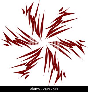 Illustration de conception tribale de couleur marron. Parfait pour tatouages, autocollants, icônes, logos, chapeaux, éléments de fond d'écran Illustration de Vecteur