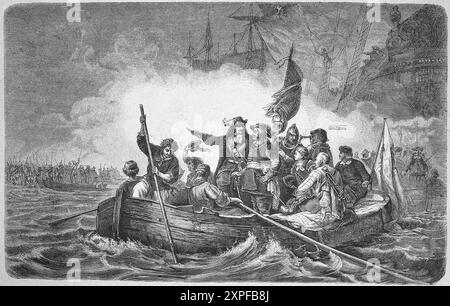 Die Landung des großen Kurfürsten Friedrich Wilhelm *16. Février 1620 9. Mai 1688 aus dem Haus Hohenzollern, seit 1640 Kurfürst von Brandenburg und He Banque D'Images