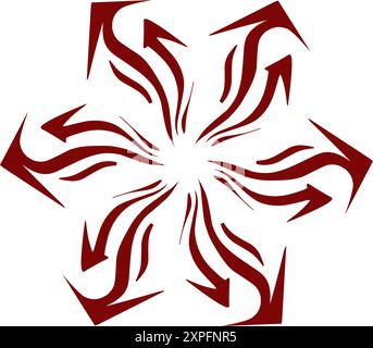 Illustration de conception tribale de couleur marron. Parfait pour tatouages, autocollants, icônes, logos, chapeaux, éléments de fond d'écran Illustration de Vecteur