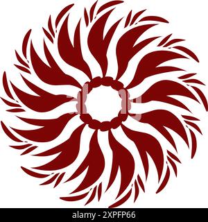 Illustration de conception tribale de couleur marron. Parfait pour tatouages, autocollants, icônes, logos, chapeaux, éléments de fond d'écran Illustration de Vecteur