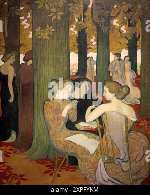 Les Muses,les Muses dit aussi dans le parc.(1893) de Maurice Denis (1870 – 1943) Banque D'Images