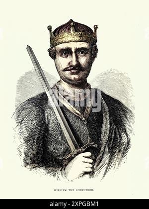 Guillaume Ier le Conquérant premier roi normand d'Angleterre (comme Guillaume Ier), régnant de 1066 jusqu'à sa mort Banque D'Images