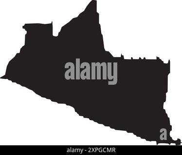 Icône de carte de Yogyakarta, l'une des régions spéciales en Indonésie Illustration de Vecteur