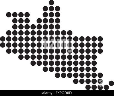 Icône de carte de Yogyakarta, l'une des régions spéciales en Indonésie Illustration de Vecteur