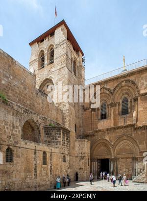 Jérusalem, Grabeskirche, Eingang Banque D'Images