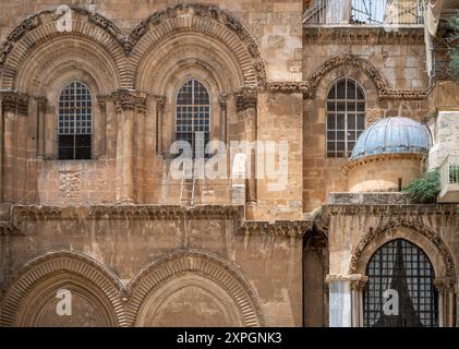 Jérusalem, Grabeskirche, Eingang und Frankenkapelle Banque D'Images