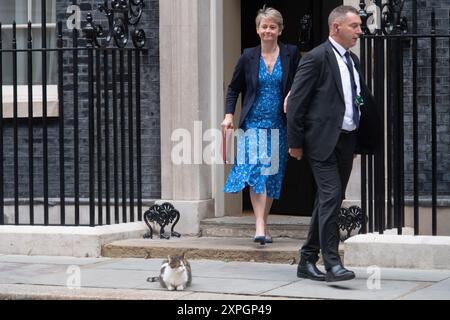 Londres, Royaume-Uni. 06 août 2024. Yvette Cooper - la secrétaire d'État au ministère de l'intérieur quitte une réunion du cabinet à Downing Street : Justin Ng/Alamy Live News. Banque D'Images