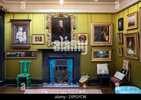 The Silk Room, Leighton House Museum, Londres, Royaume-Uni Banque D'Images