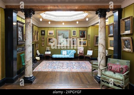 The Silk Room, Leighton House Museum, Londres, Royaume-Uni Banque D'Images