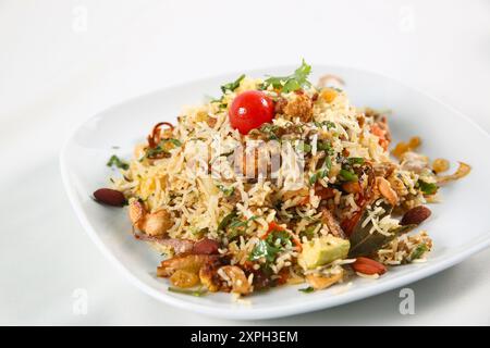 Biryani végétalien à base de riz basmati et de légumes Banque D'Images