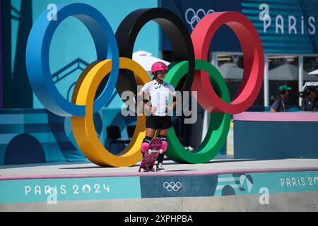 PARIS, FRANCE. 6 août 2024. Arisa Trew de Team Australia lors des Prelims du Women’s Park le onzième jour des Jeux Olympiques de Paris 2024 à la place de la Concorde Paris, France. Crédit : Craig Mercer/Alamy Live News Banque D'Images