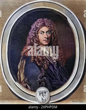 Jean Baptiste Lully, geboren als Giovanni Battista Lulli 1632-1687, in Italien geborener Komponist, der den Großteil seines Berufslebens in Frankreich Banque D'Images