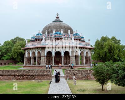 Tombe d’Isa Khan dans le complexe de tombes de Humayun (Delhi/Inde) Banque D'Images