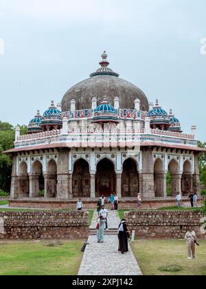 Tombe d’Isa Khan dans le complexe de tombes de Humayun (Delhi/Inde) Banque D'Images