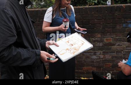 Londres, Royaume-Uni. 6 août 2024. La deuxième œuvre de Banksy en deux jours apparaît à Chelsea, Londres. Crédit : Brian Minkoff/Alamy Live News Banque D'Images