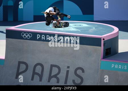 PARIS, FRANCE. 6 août 2024. Dora Varella de Team Brazil participe à la finale du Parc féminin le onzième jour des Jeux Olympiques de Paris 2024 à la place de la Concorde Paris, France. Crédit : Craig Mercer/Alamy Live News Banque D'Images
