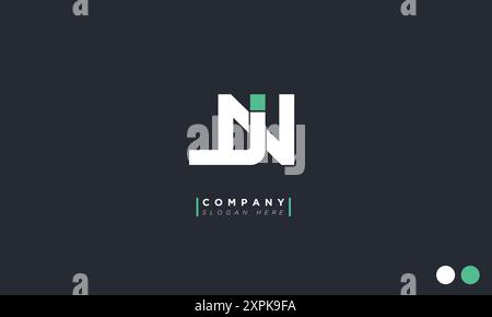 NJ lettres Alphabet initiales Monogram logo Illustration de Vecteur