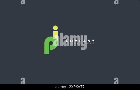 Lettres de l'alphabet PJ initiales Monogram logo Illustration de Vecteur