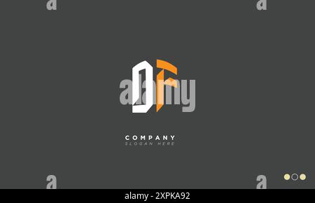 DF lettres Alphabet initiales logo monogramme Illustration de Vecteur