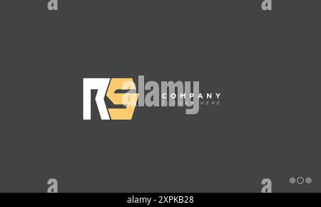 Lettres alphabétiques RS initiales logo monogramme Illustration de Vecteur