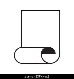 Icône de défilement. Contour noir simple. Détail circulaire. Illustration vectorielle. Illustration de Vecteur