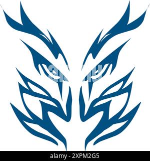 Eagle Eye illustration tribale. Parfait pour les autocollants, logos, icônes, éléments d'affiche, bannières, vêtements, chapeaux Illustration de Vecteur