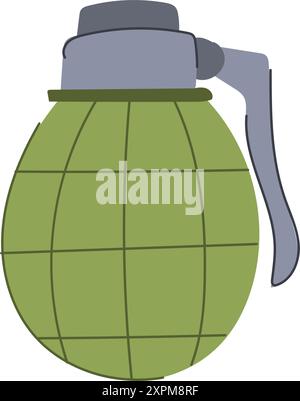 illustration vectorielle de dessin animé de grenade explosive Illustration de Vecteur