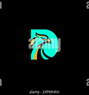 Lettre d Eagle logo Design illustration vectorielle Illustration de Vecteur