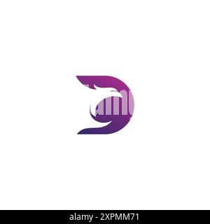 D Eagle logo Vector Design. Icône Eagle Illustration de Vecteur