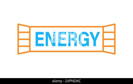 Barre à collation énergétique enveloppée icône vectorielle. Illustration de Vecteur