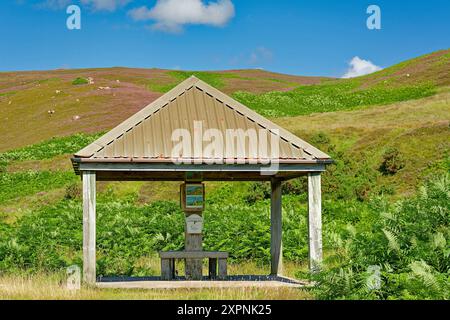 Kildonan Gold Rush Strath of Kildonan Sutherland Scotland Baile an or Area the information Shelter Banque D'Images