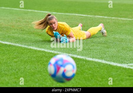 Alyssa Naeher, USA gardienne féminine Nr. 1 au match de demi-finale olympique féminin ALLEMAGNE, USA. , . À Lyon, France. Saison 2024/2025 photographe : ddp images/STAR-images crédit : ddp Media GmbH/Alamy Live News Banque D'Images