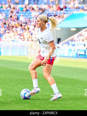 Lindsey Horan, USA femmes Nr. 10 au match de demi-finale olympique féminine ALLEMAGNE - USA 0-1 N.V. au stade de Lyon à Lyon le 6 août 2024 à Lyon, France. Photographe de la saison 2024/2025 : Peter Schatz Banque D'Images