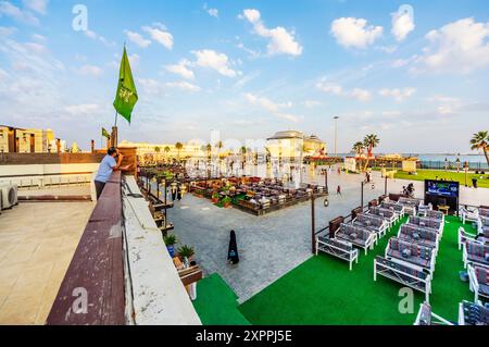 Yanbuʿ al-Bahr, également connu sous le nom de Yanbu, Yambo, ou Yenbo est un port majeur sur la mer Rouge, avec la vieille ville historique, l'Arabie Saoudite Banque D'Images