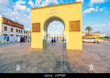 Yanbuʿ al-Bahr, également connu sous le nom de Yanbu, Yambo, ou Yenbo est un port majeur sur la mer Rouge, avec la vieille ville historique, l'Arabie Saoudite Banque D'Images