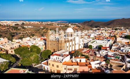 Ville d'Aguimes à Gran Canaria, Îles Canaries, Espagne. Centre historique d'Aguimes (Gran Canaria). Rue traditionnelle typique des îles Canaries. Colo Banque D'Images