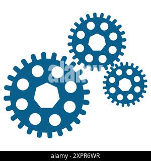icône d'engrenage isolée sur fond blanc Illustration de Vecteur
