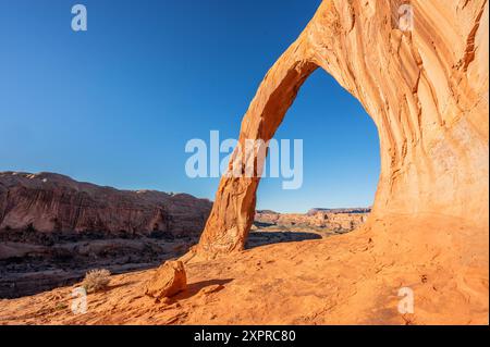 Corona Arch au lever du soleil, Moab, Utah, USA, États-Unis Banque D'Images