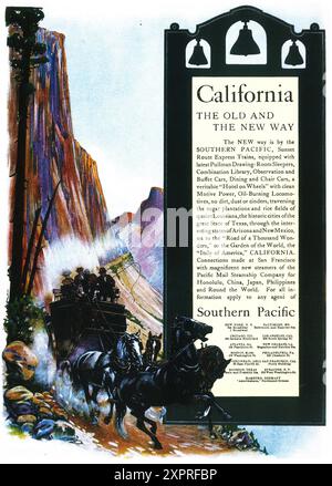 1907 Southern Pacific Railroad ad Banque D'Images