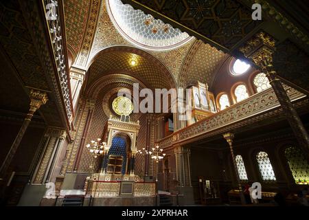 Synagogue Espagnole, Quartier Juif Josefov, Prague, République Tchèque Banque D'Images