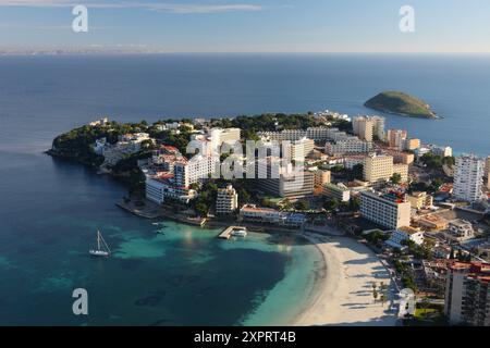 Vue aérienne de Magaluf, Majorque, Espagne Banque D'Images