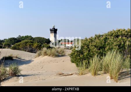 Phare de l'Espiguette, Le Grau du Roi, Gard, France, Europe Banque D'Images