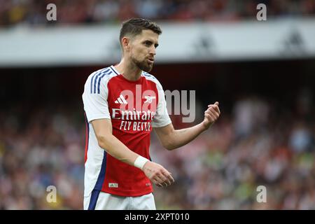 Londres, Royaume-Uni. 07 août 2024. Londres, Angleterre, 7 août 2024 : Jorginho (20 Arsenal) lors du match amical entre Arsenal et Bayer Leverkusen au Emirates Stadium de Londres, Angleterre (Alexander Canillas/SPP) crédit : SPP Sport Press photo. /Alamy Live News Banque D'Images