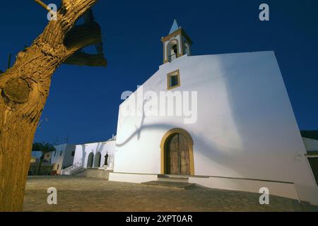 Église (18e siècle), Sant Joan de Labritja, Ibiza. Iles Baléares, Espagne Banque D'Images