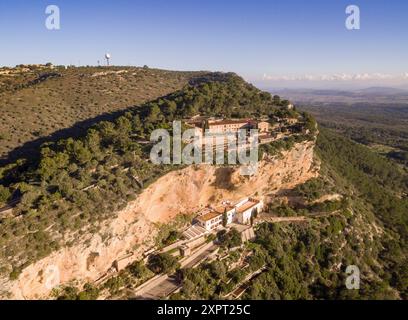 Sanctuaires de Gracia et Sant Honorat, Puig de Randa, Algaida, Mallorca, Iles Baléares, Espagne, Europe. Banque D'Images