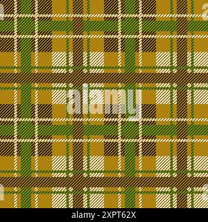 Motif sans couture classique à carreaux traditionnel tartan dans des couleurs dorées. Illustration vectorielle à la mode Illustration de Vecteur